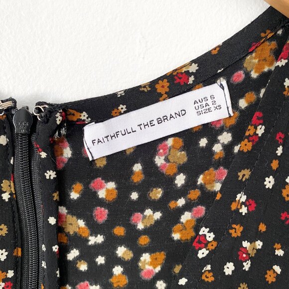 Faithfull The Brand Melia Midi Dress La Contrie size XS US 2 - Picture 4 of 4